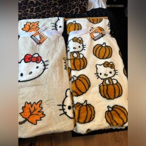 Hello kitty Halloween fall blankets